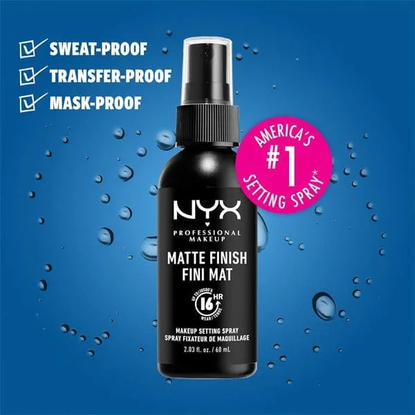 NYX PROFESSIONAL Makeup Setting Spray(2.03oz) - Matte Finish - (C)