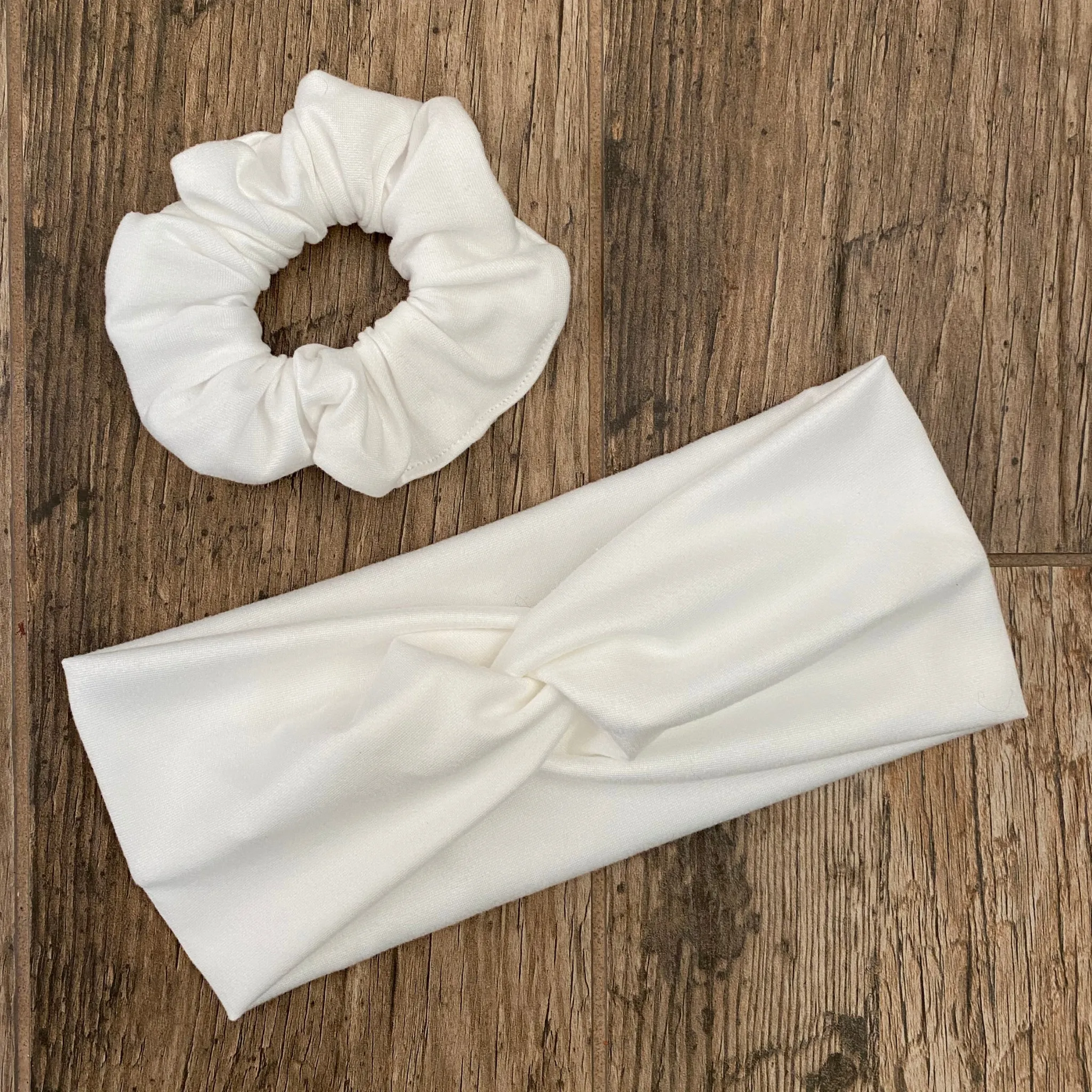 Off-White Matte Scrunchie
