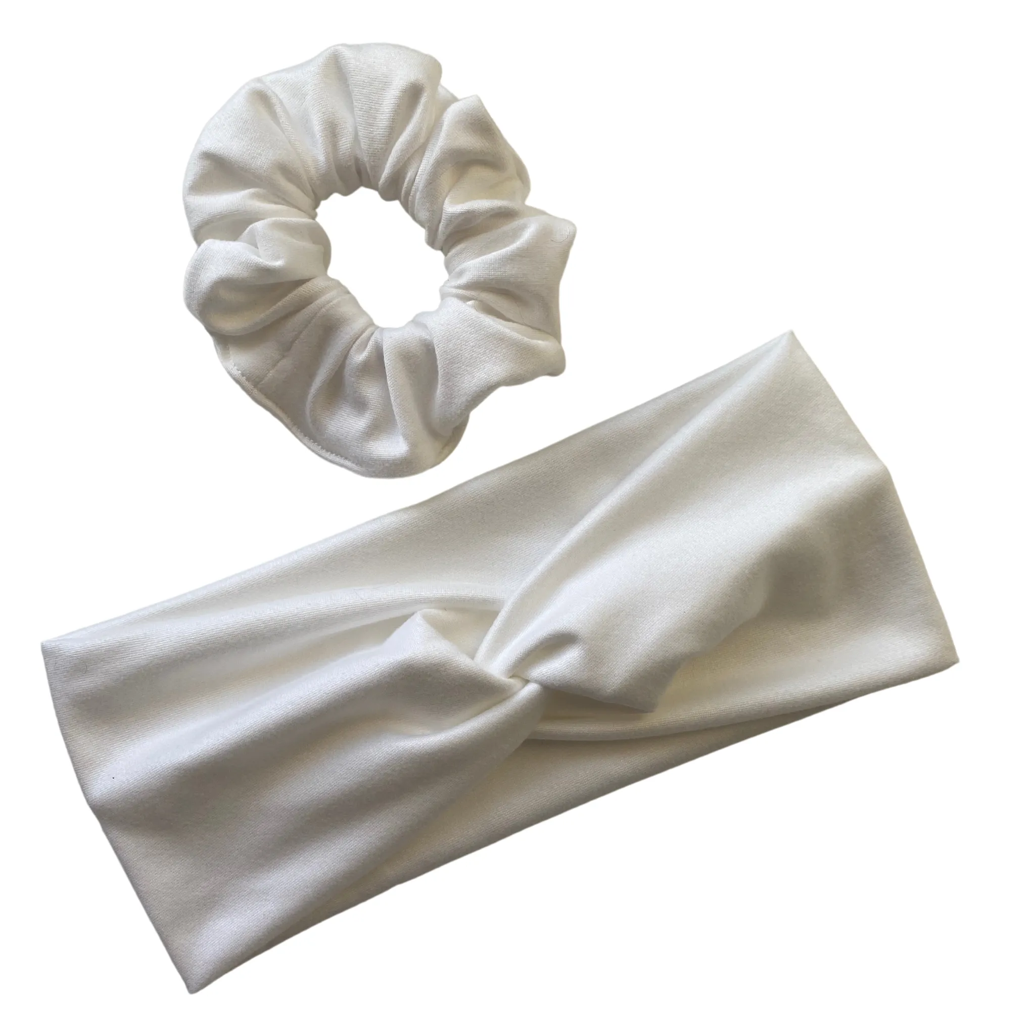 Off-White Matte Scrunchie