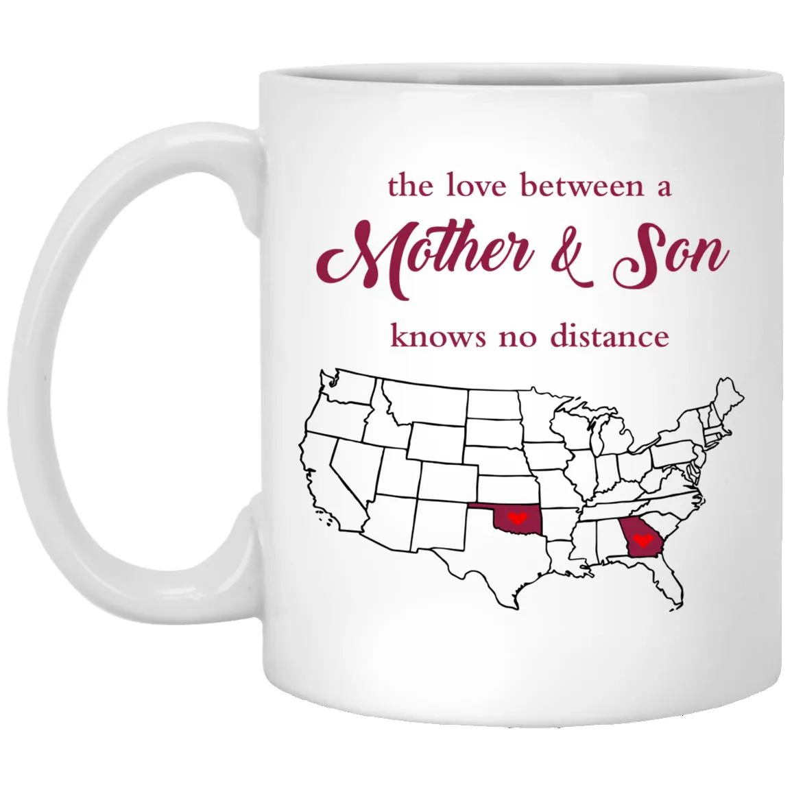 Oklahoma Georgia The Love Between Mother And Son Mug