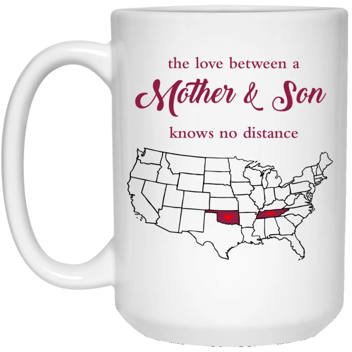 Oklahoma Tennessee The Love Between Mother And Son Mug