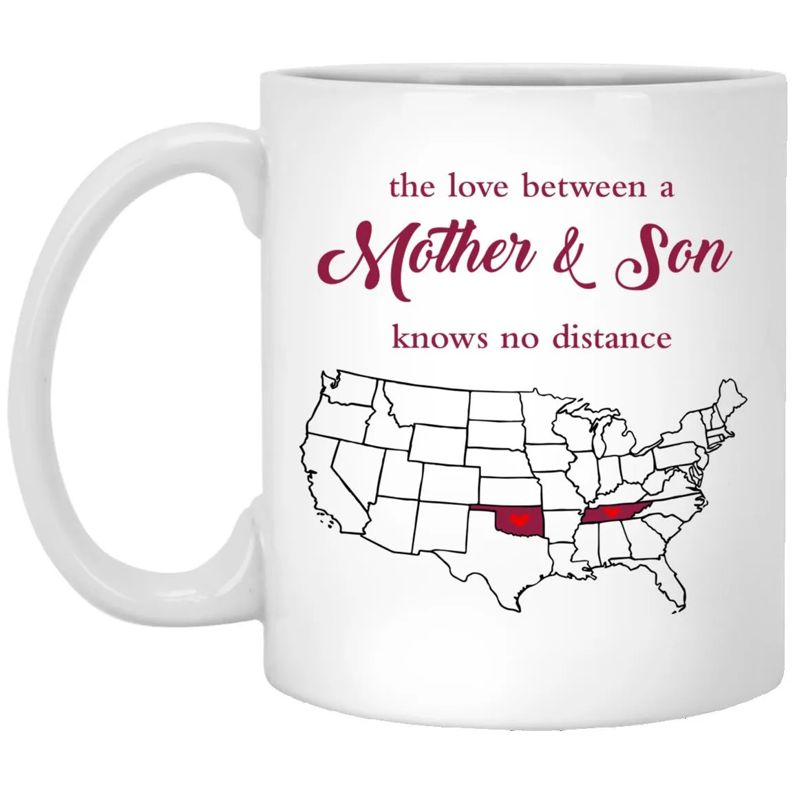 Oklahoma Tennessee The Love Between Mother And Son Mug