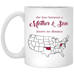 Oklahoma West Virginia The Love Between Mother And Son Mug