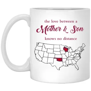 Oklahoma Wisconsin The Love Between Mother And Son Mug
