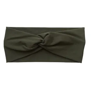 Olive Green Matte Faux Knot Headband