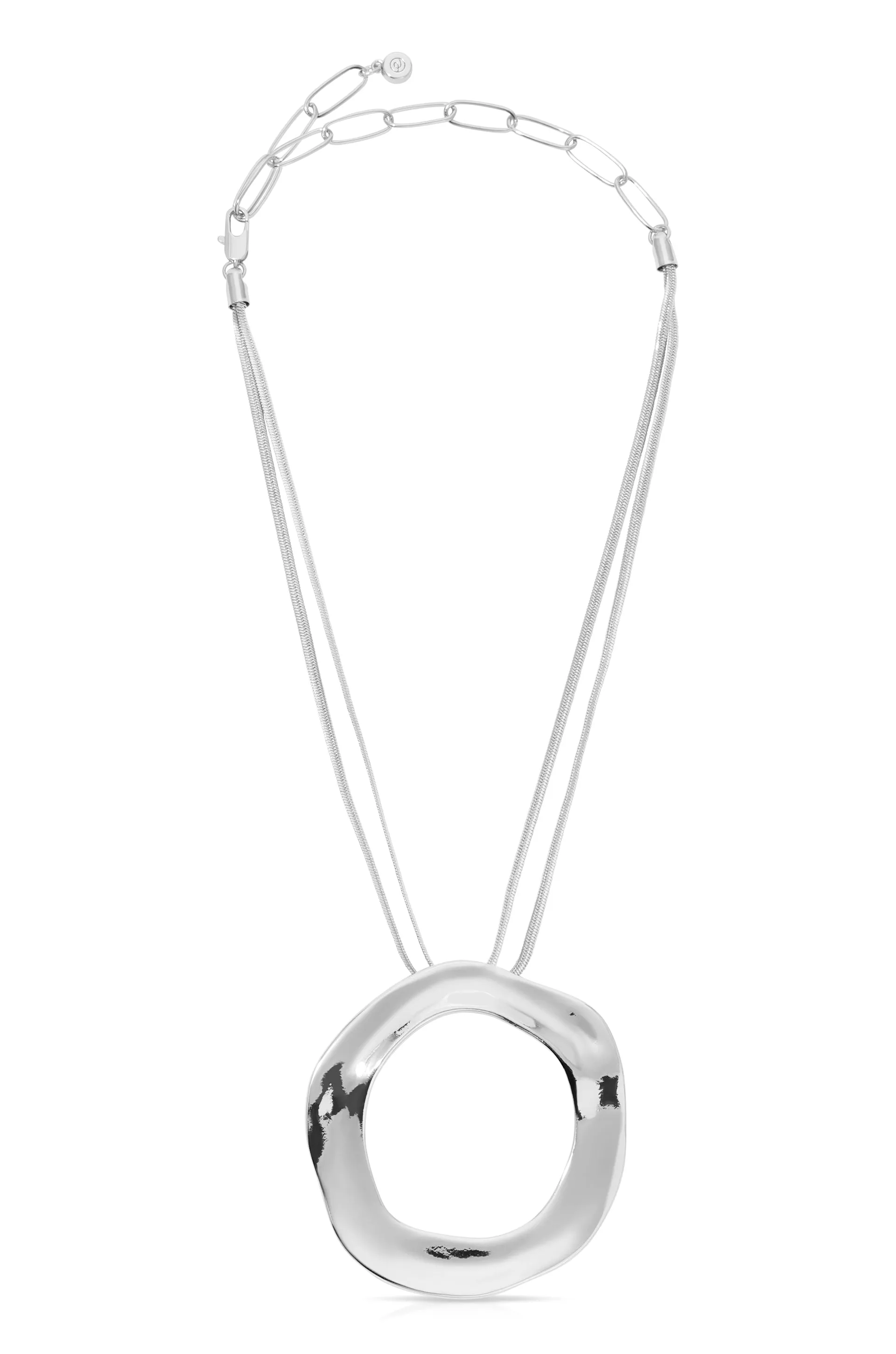 Open Circle Statement Necklace