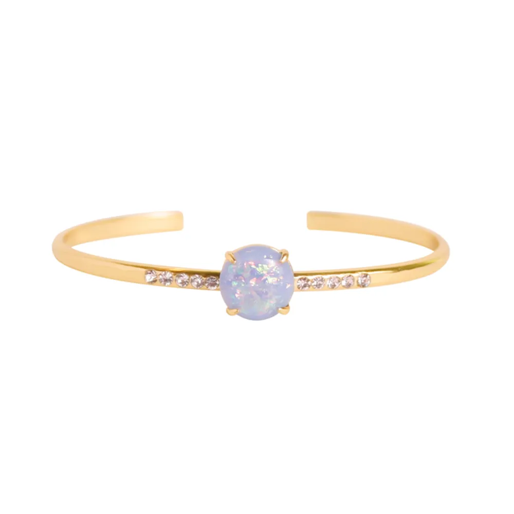 Ophelia Opal & Crystal Gold Cuff Bracelet