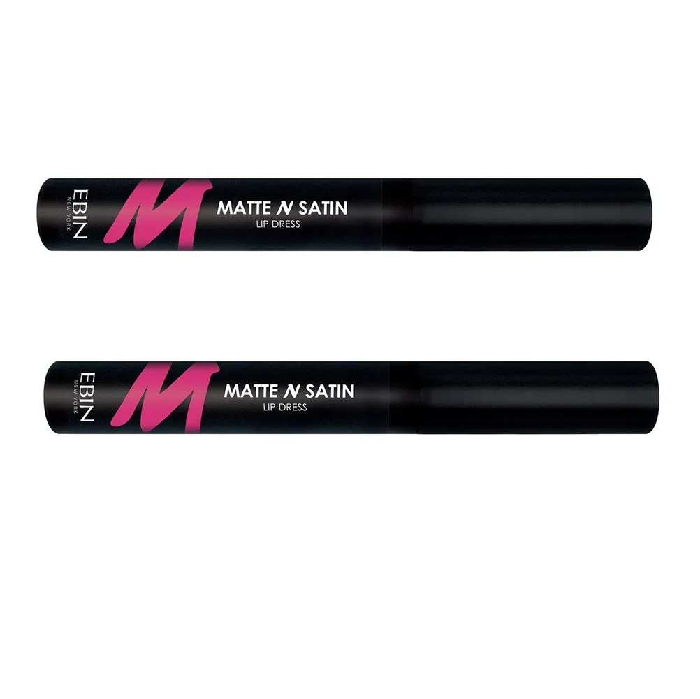 Pack of 2 Ebin New York Matte N Satin Lip Dress, Pink Besos CMSLD03