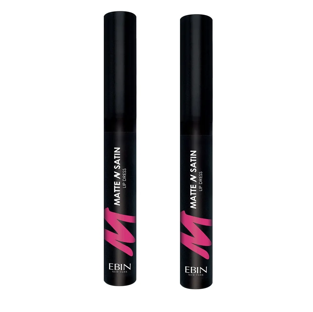 Pack of 2 Ebin New York Matte N Satin Lip Dress, Pink Besos CMSLD03