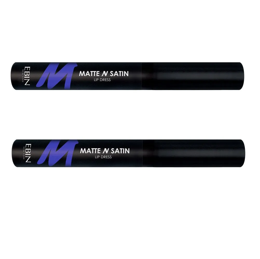 Pack of 2 Ebin New York Matte N Satin Lip Dress, Pleasing CMSLD04