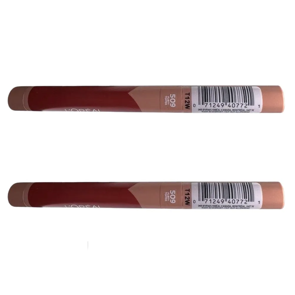 Pack of 2 L'Oreal Paris Infallible Matte Lip Crayon, Flirty Toffee # 509