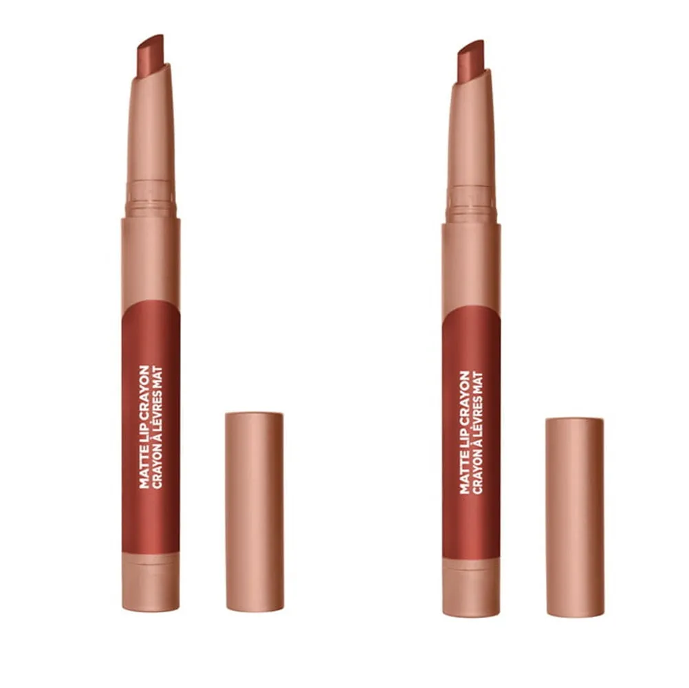 Pack of 2 L'Oreal Paris Infallible Matte Lip Crayon, Flirty Toffee # 509