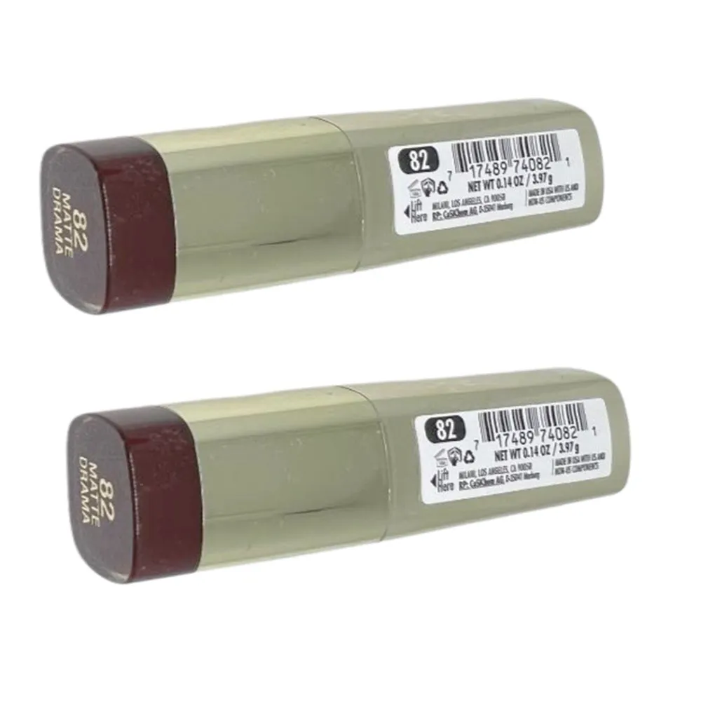 Pack of 2 Milani Color Statement Lipstick, Matte Drama 82