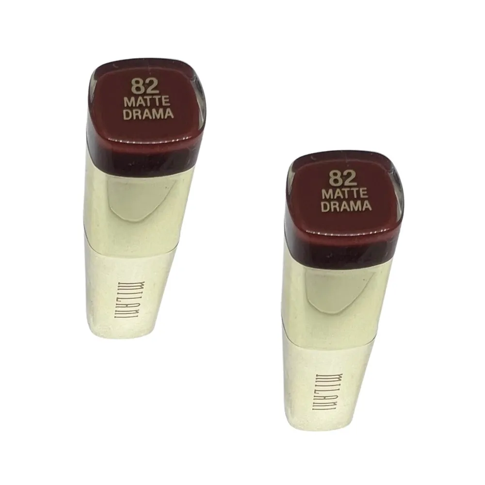Pack of 2 Milani Color Statement Lipstick, Matte Drama 82