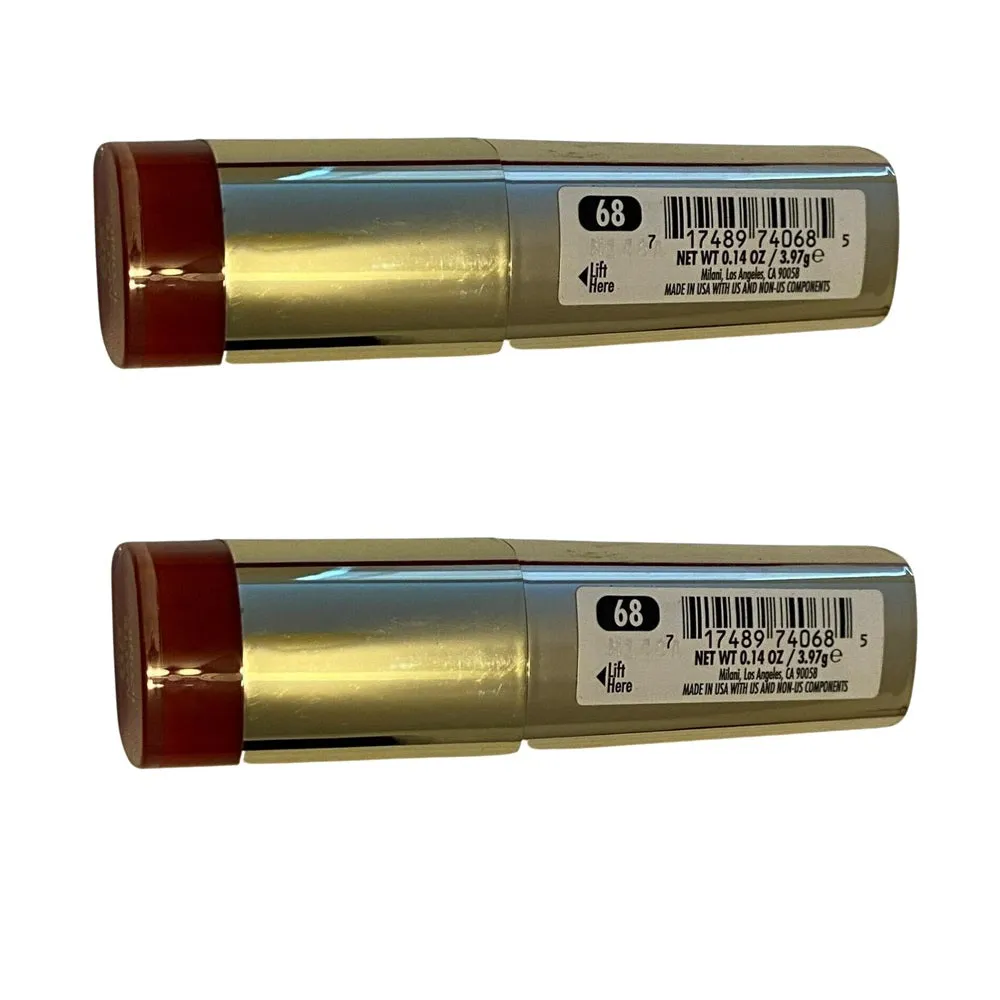 Pack of 2 Milani Color Statement Lipstick, Matte Iconic # 68
