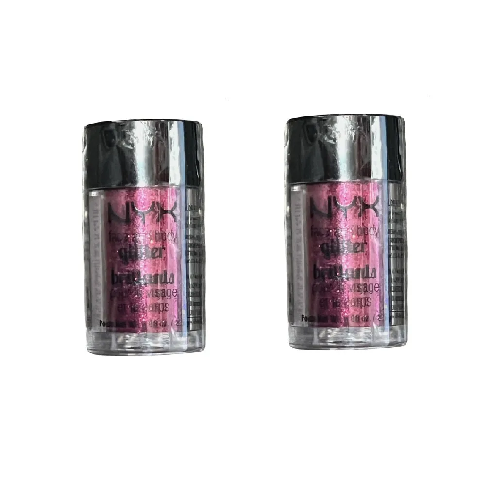 Pack of 2 NYX Face and Body Glitter Brilliants, RED GLI09
