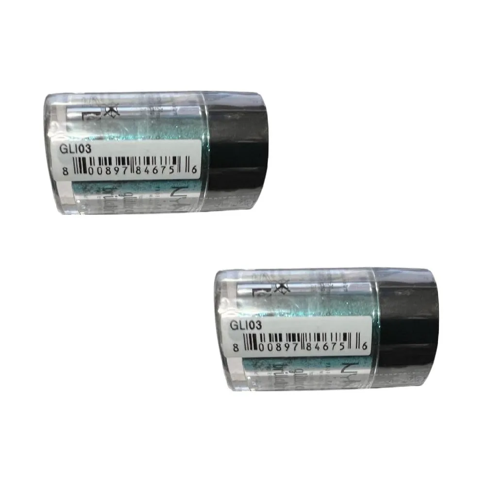 Pack of 2 NYX Face and Body Glitter Brilliants, Teal GLI03