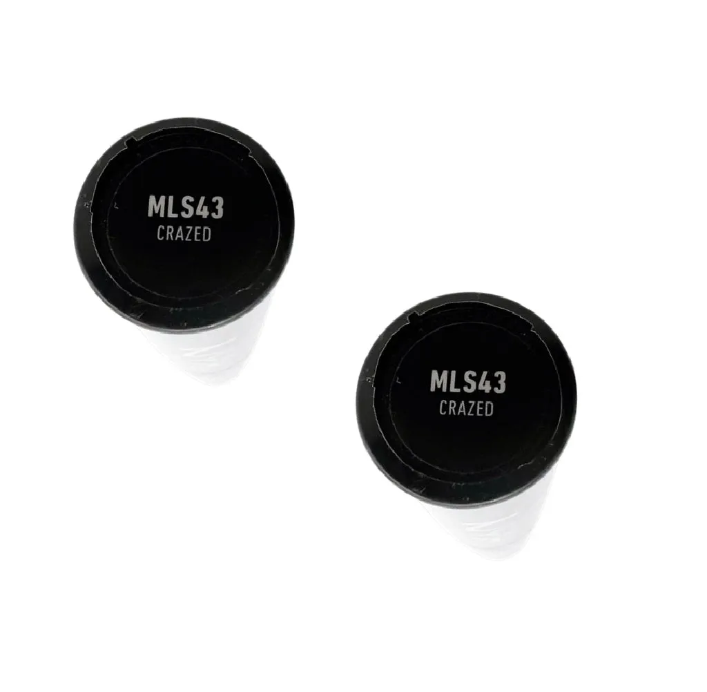 Pack of 2 NYX Matte Lipstick, Crazed MLS43