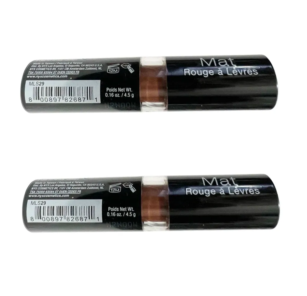 Pack of 2 NYX Matte Lipstick, Sable MLS29