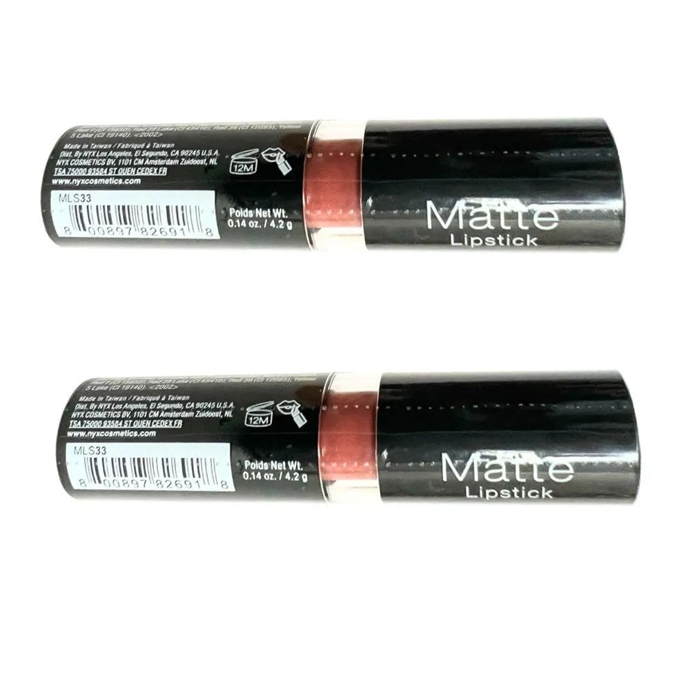 Pack of 2 NYX Matte Lipstick, Spirit MLS33