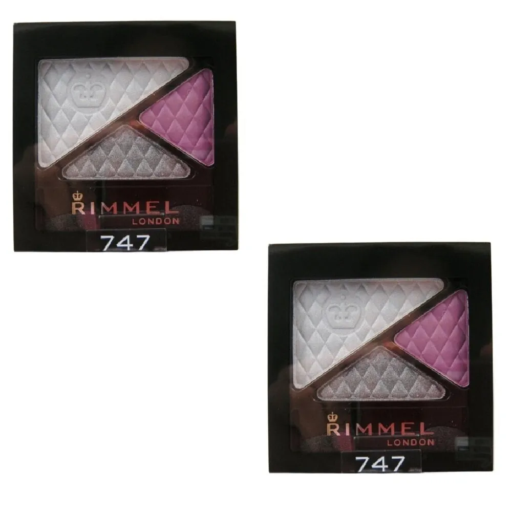 Pack of 2 Rimmel London Glam Eyes Trio Eyeshadow, Dark Angel 747