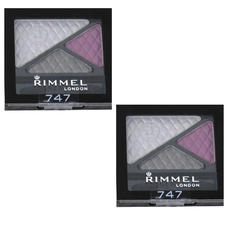 Pack of 2 Rimmel London Glam Eyes Trio Eyeshadow, Dark Angel 747