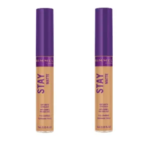 Pack of 2 Rimmel Stay Matte Concealer, Buff Beige 312