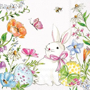 Paper Cocktail Napkins 20ct Easter Bunny