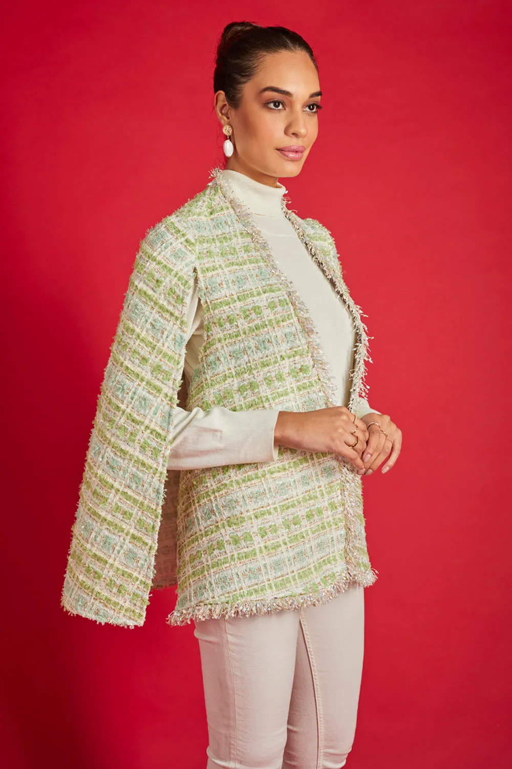 Parrot Green Statement Cape