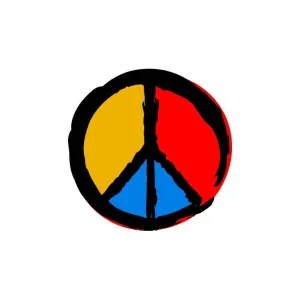 Peace Sign Artistic Graphic Decal
