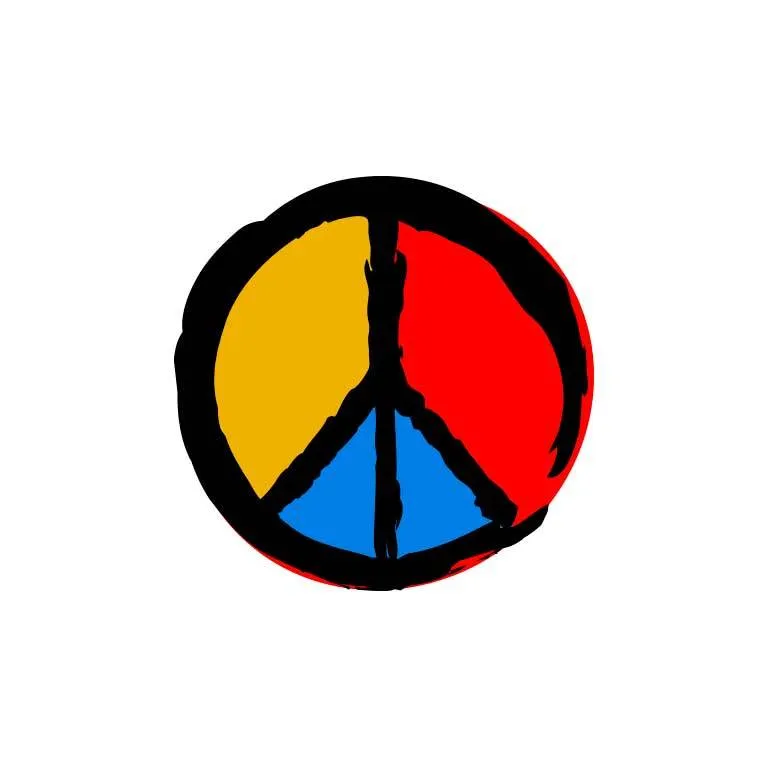 Peace Sign Artistic Graphic Decal