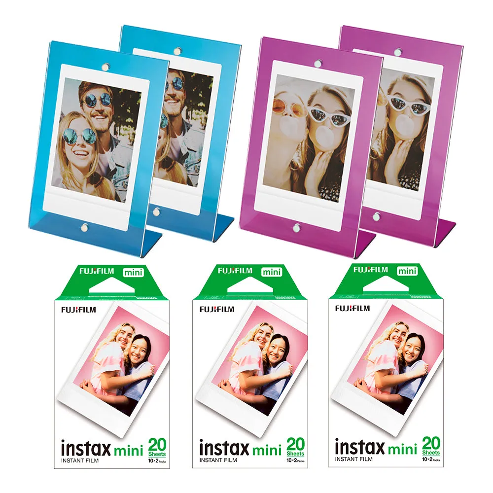 Película Instax Mini 60 fotos  4 portafotos