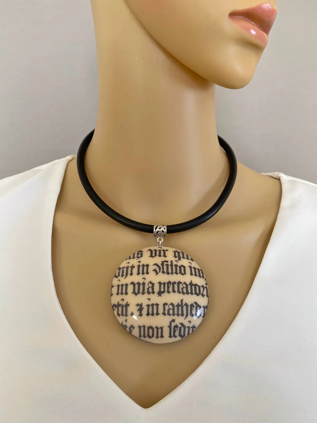 Pendant Necklace: Tantalizing Text