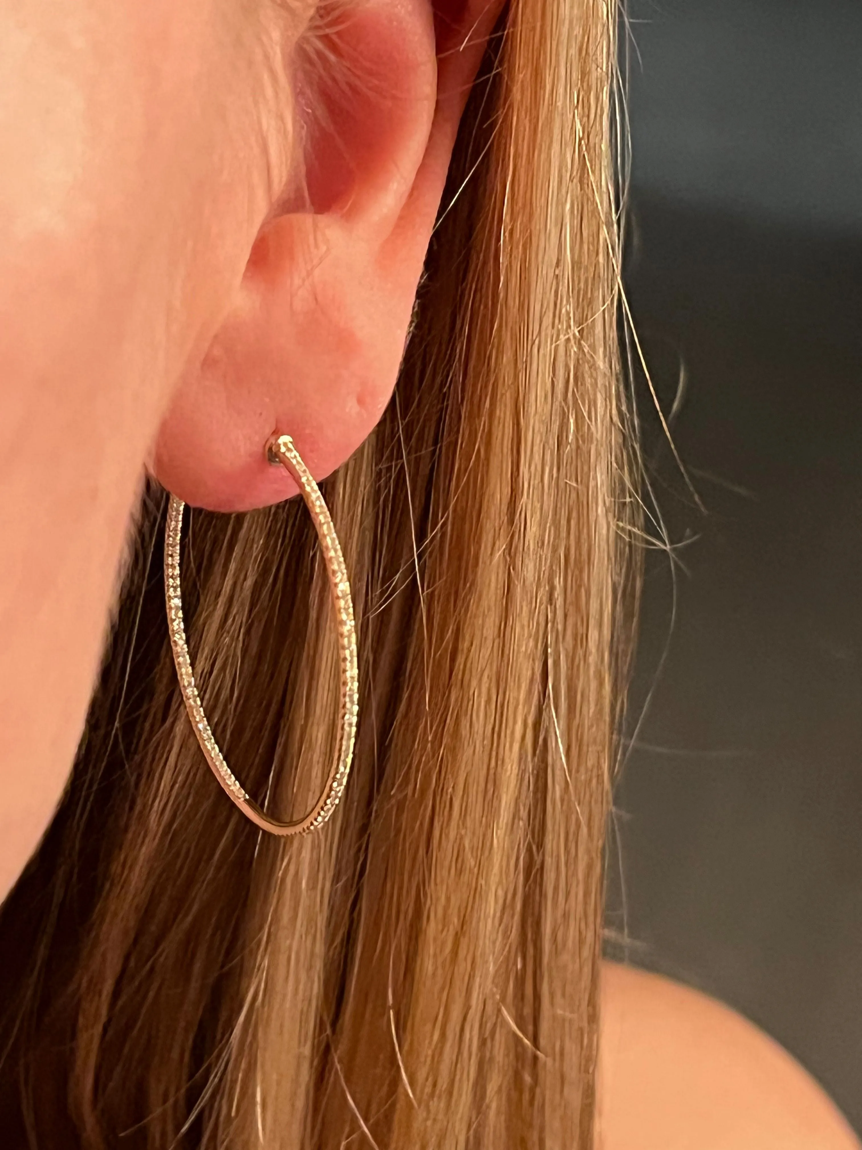 Perfect Delicate Diamond Hoop