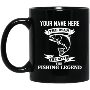Personalized-Fishing Legend Black Mug
