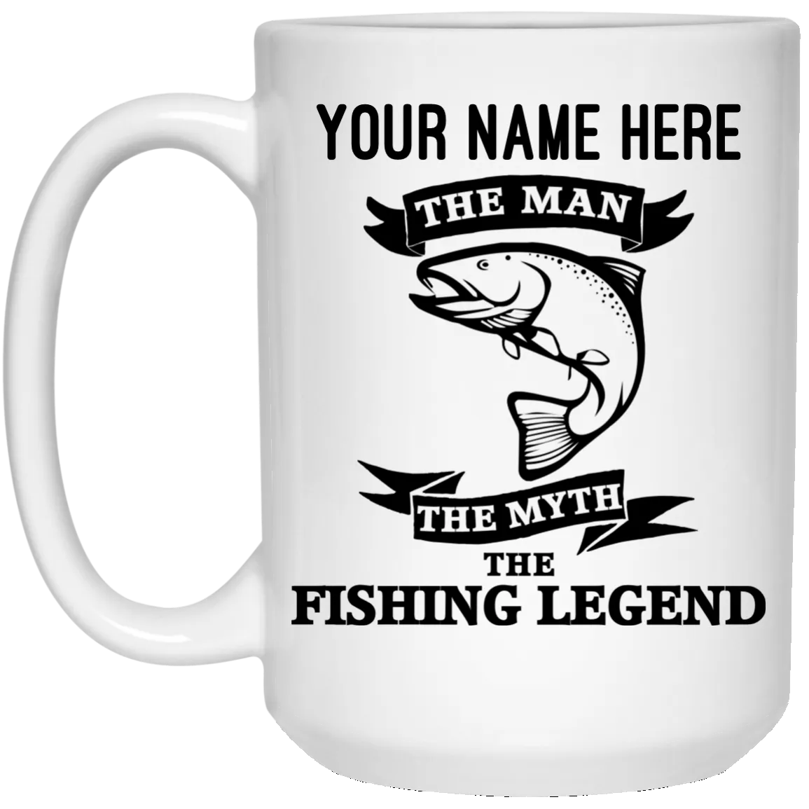Personalized-Fishing Legend White Mug