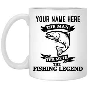 Personalized-Fishing Legend White Mug