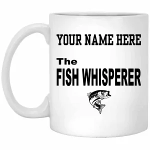 Personalized The Fish Whisperer White Mugs