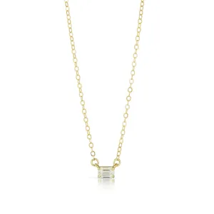 Petite Diamond Baguette Necklace