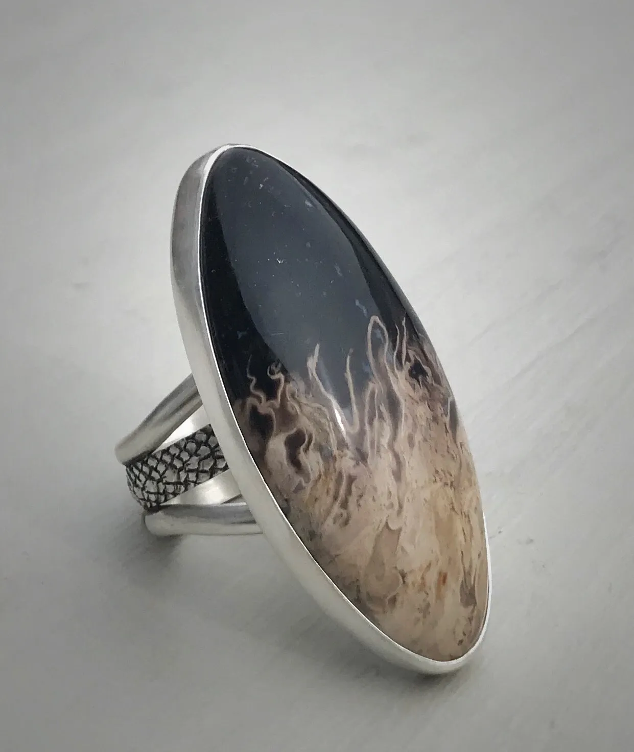 Petrified Palmwood Ring