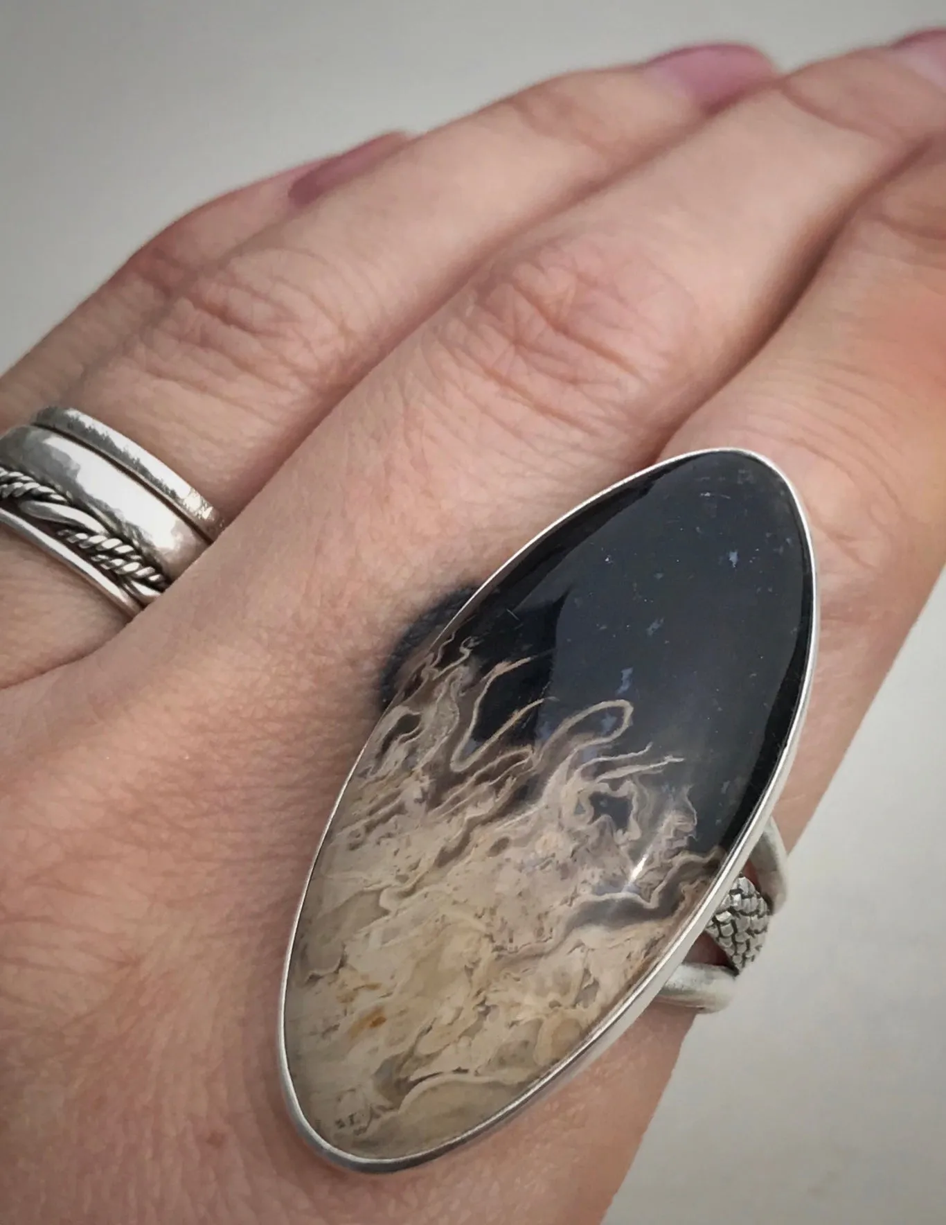 Petrified Palmwood Ring