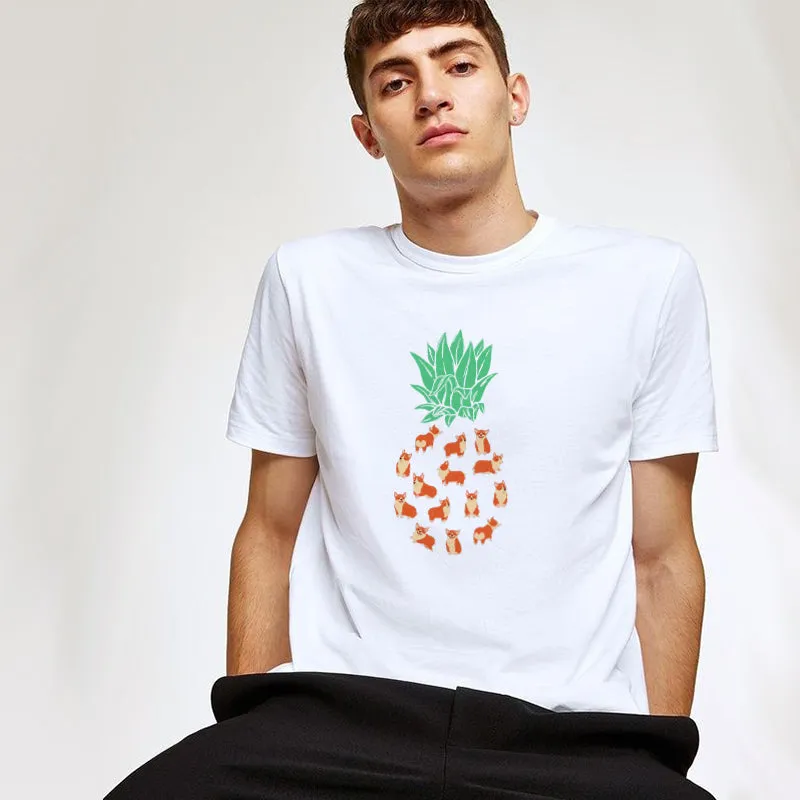 Pineapple Corgi Cotton Tee
