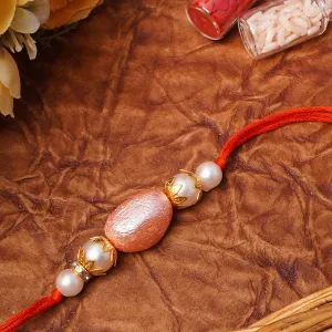Pink Statement Pearl Rakhi