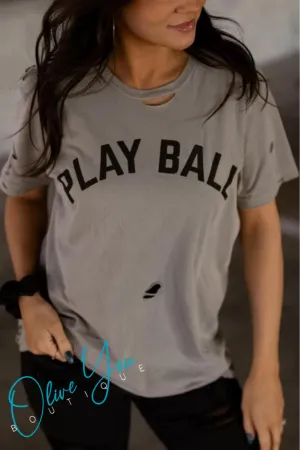Play Ball Distressed Tee