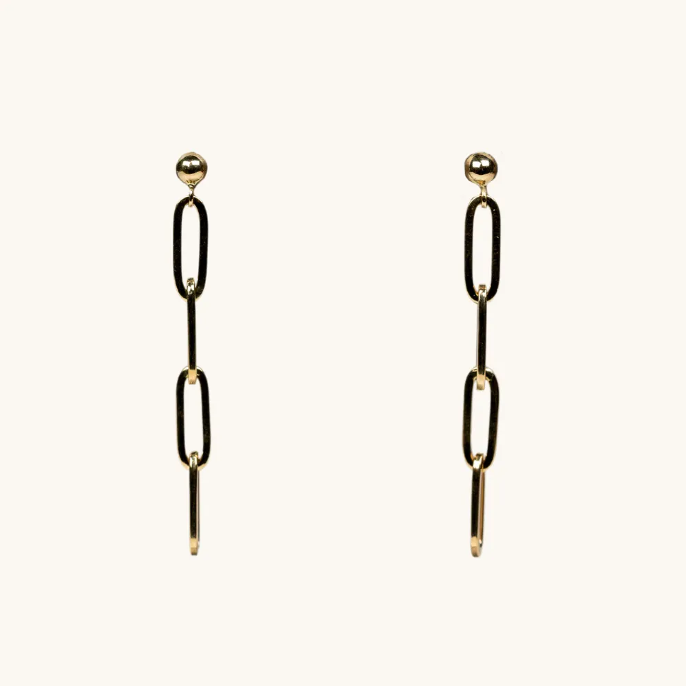 Polished Link Earrings
