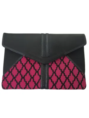 POPINJAY Women's Black Anfa Envelope Clutch #BX4 8'5"x12' One Size NWT