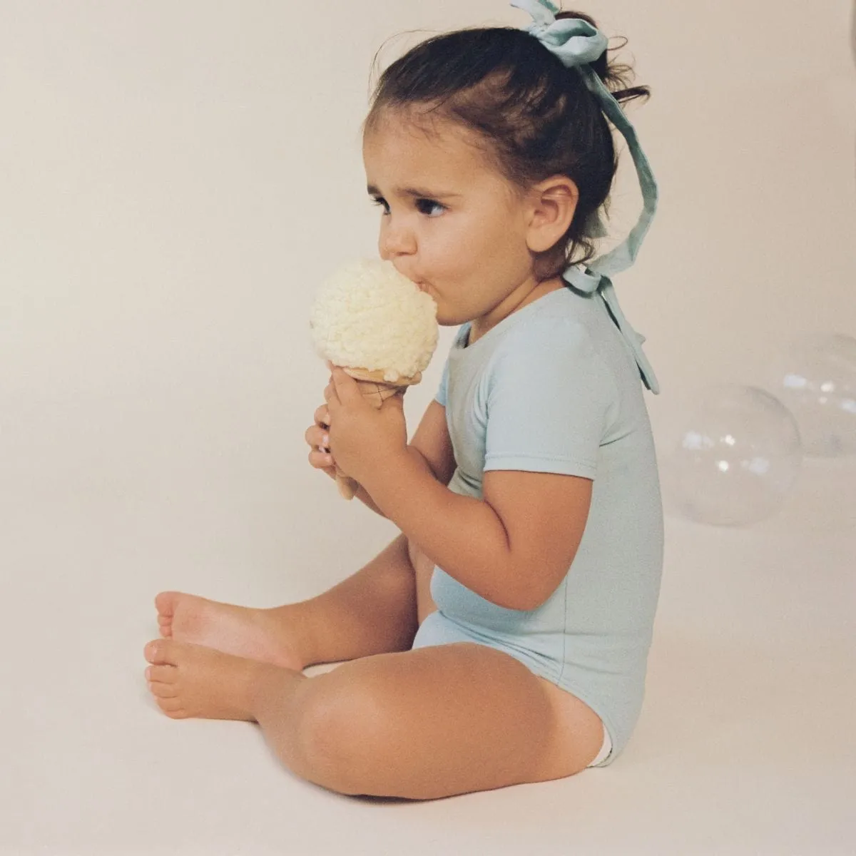 Powder Blue Mini Short Sleeve One-Piece