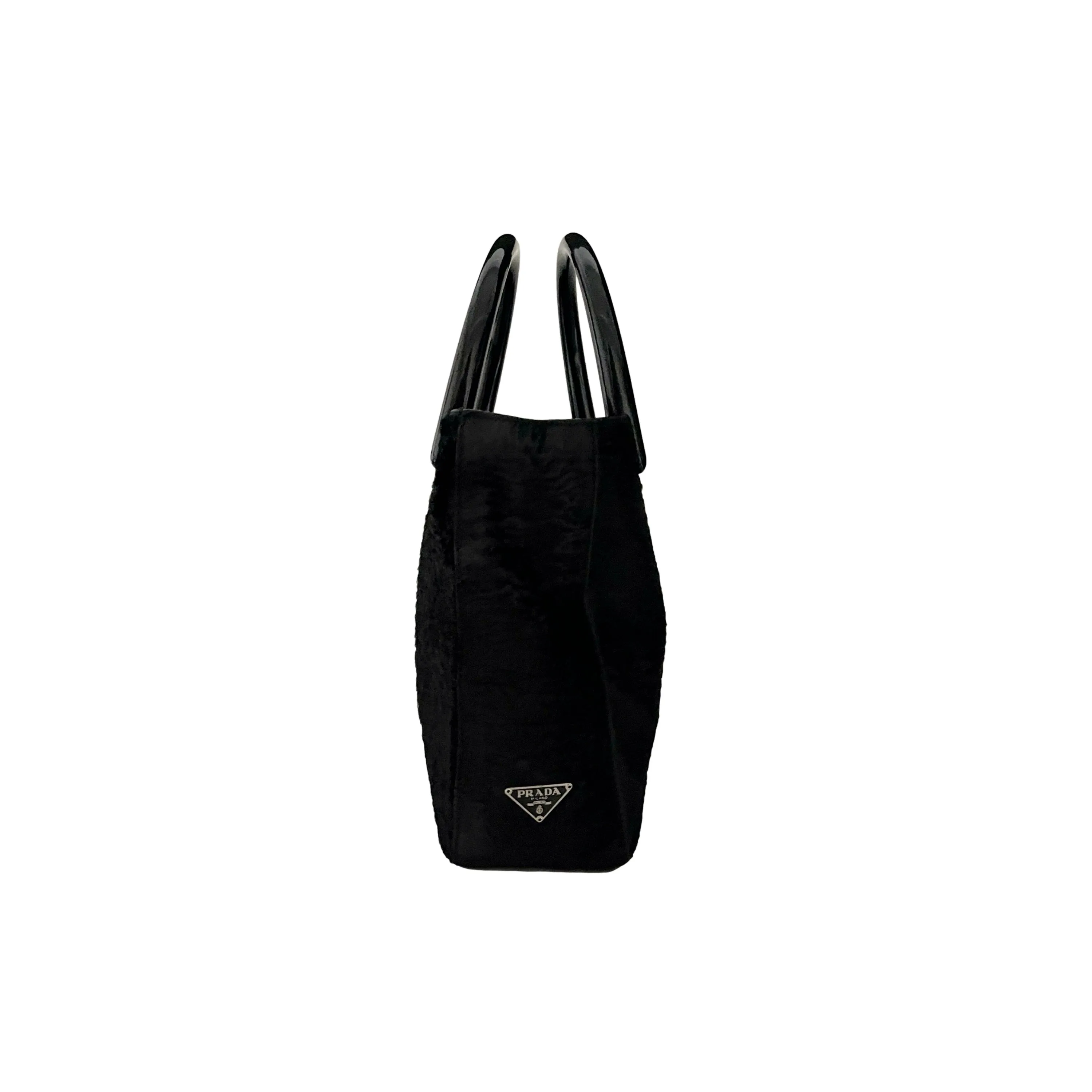 Prada Black Calf Hair Top Handle Bag