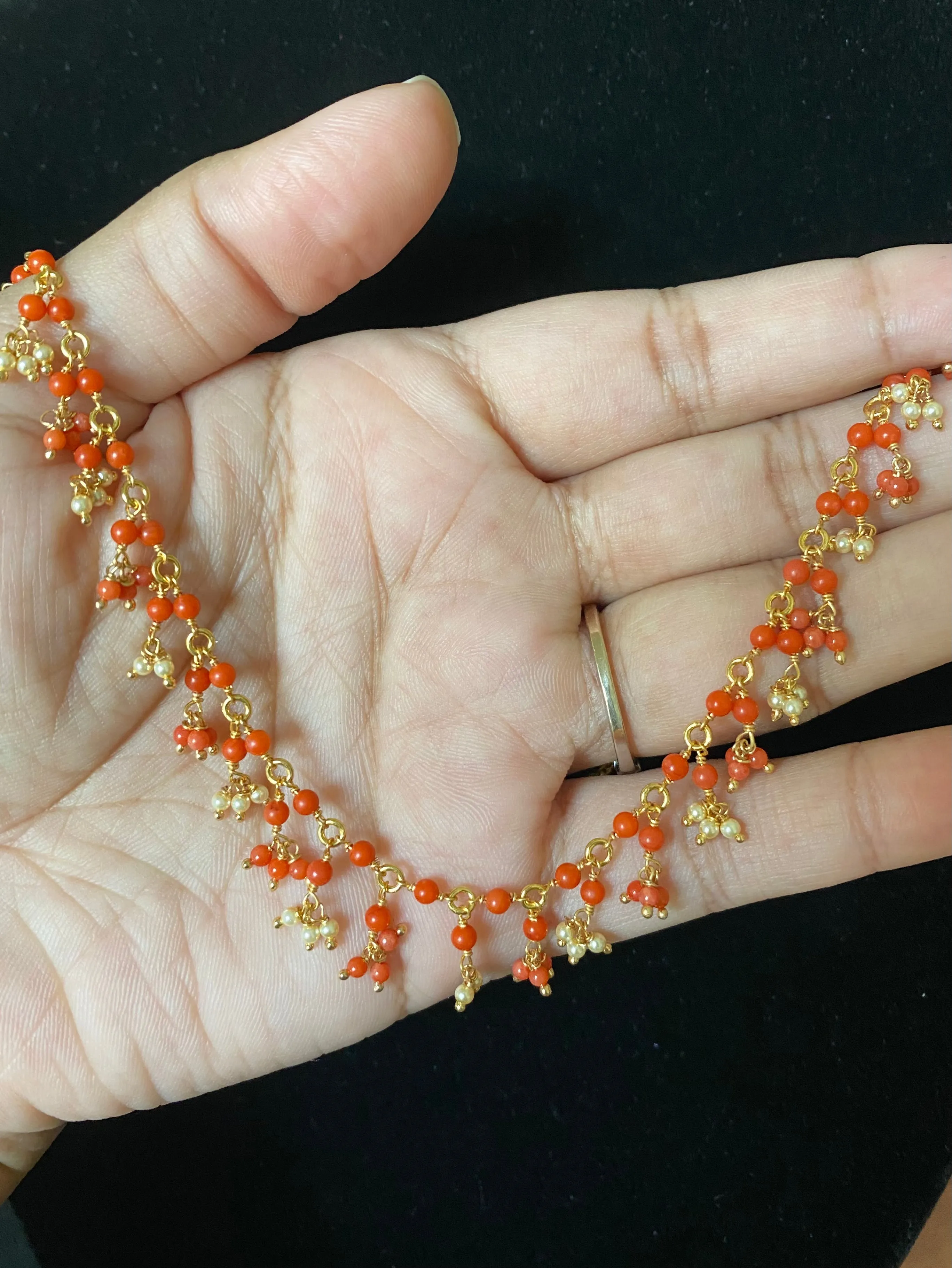 Preorder Pearl-Coral Delicate Necklace