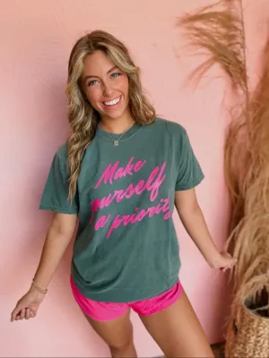 Priority Tee: Gunmetal Green